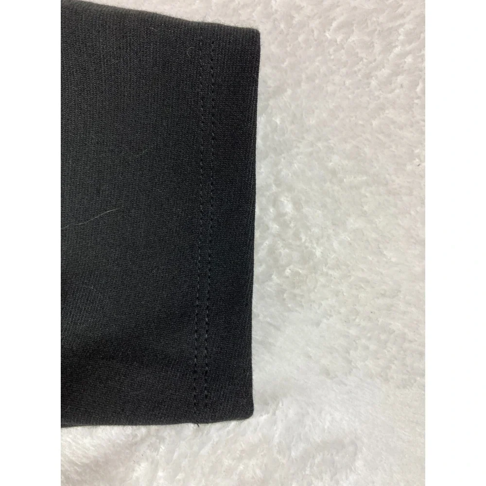 NY&Co Women's SIZE LARGE Black Bodycon Sheath Dress 3/4 Sleeve Stretch Artsy NWT